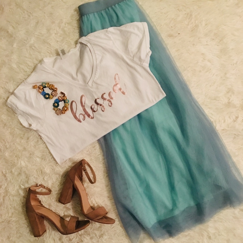 Mint Tulle Skirt